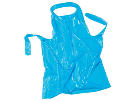 Plastic schort 80x125cm blauw 20mu
