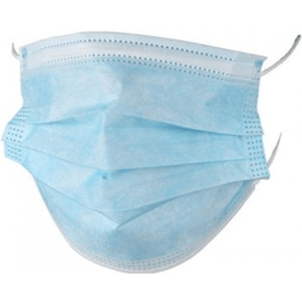 Mondmasker 3-laags nonwoven elastiek blauw 50 stuks